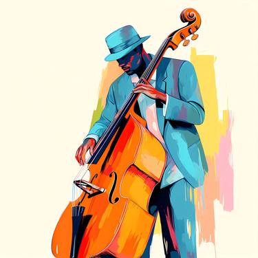 "Blues in Hue, Jazz in Spirit" - An Artistic Ode to Rhythm thumb
