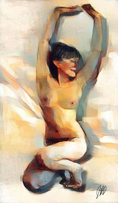 Original Nude Mixed Media by J Douglas Dalrymple