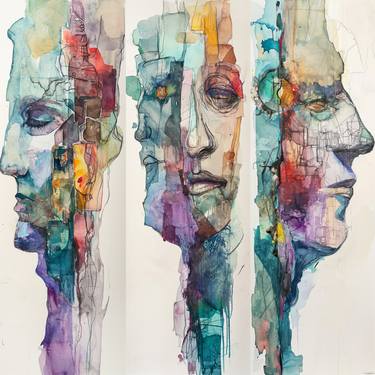 “Soul Spectrum” - The Colorful Conscious (Triptych) thumb