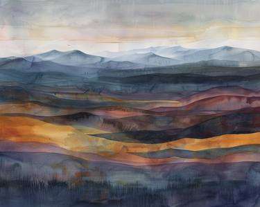 Print of Abstract Landscape Mixed Media by J Douglas Dalrymple