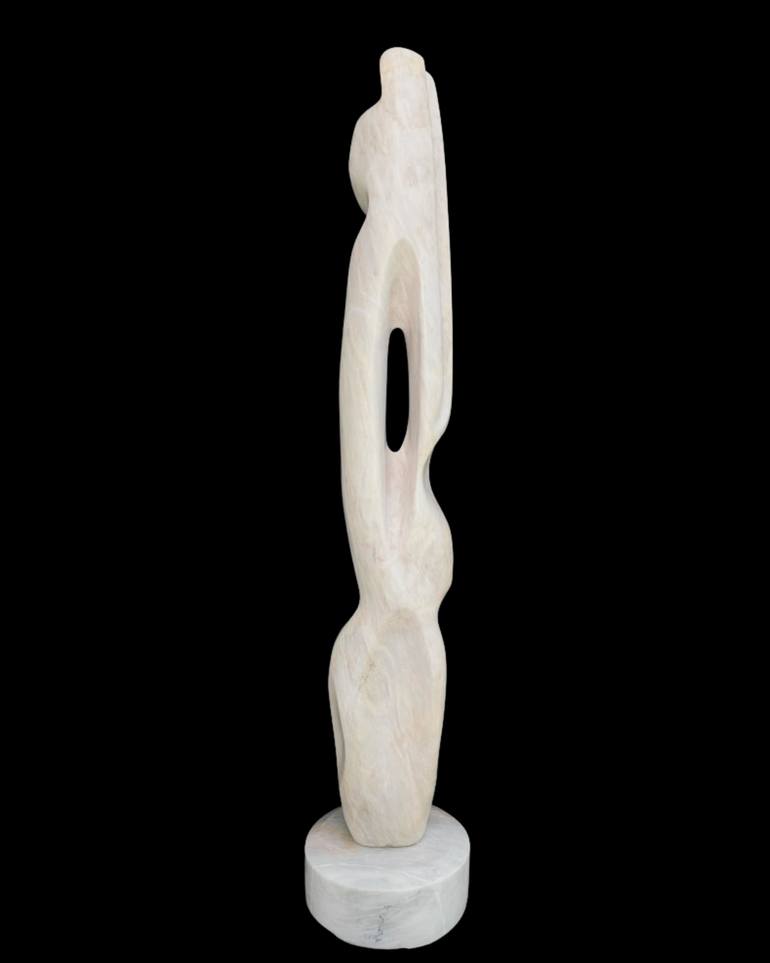 Original Black & White Abstract Sculpture by David Lubotsky