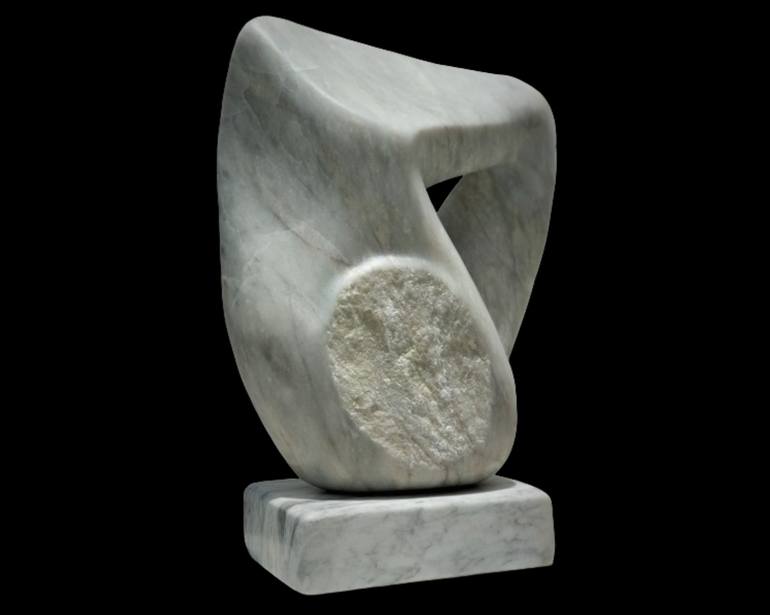 Original Black & White Abstract Sculpture by David Lubotsky