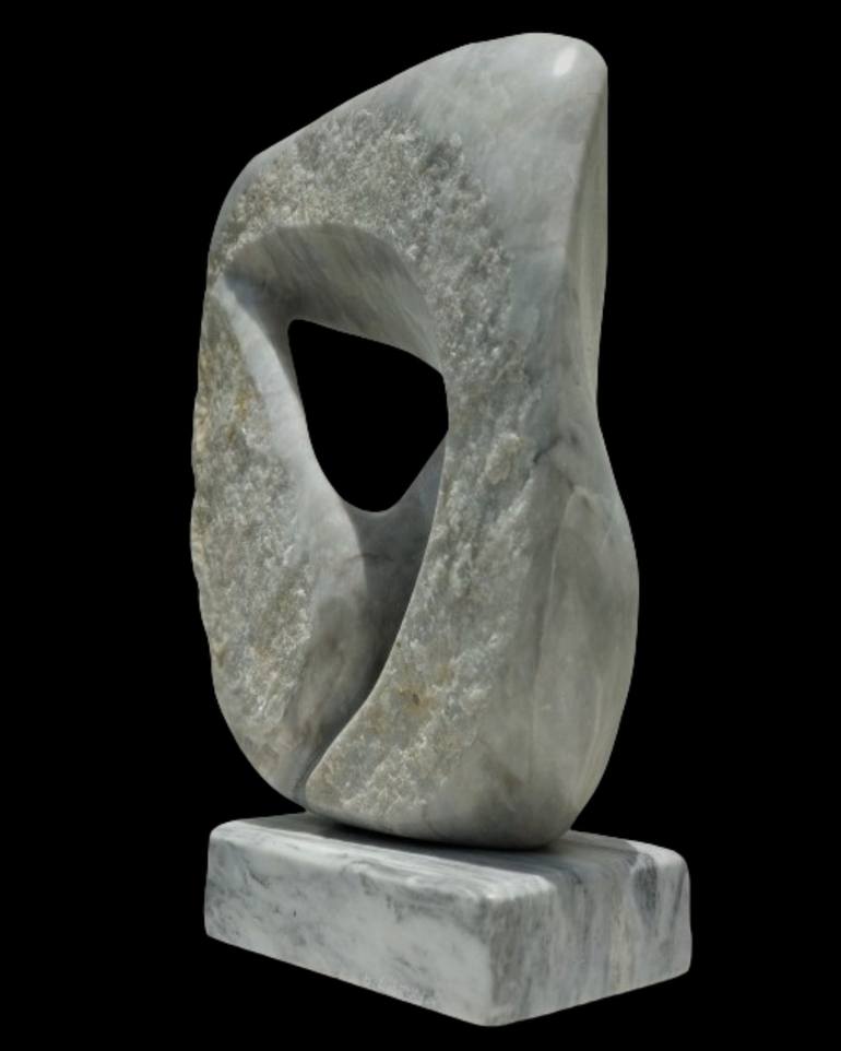 Original Black & White Abstract Sculpture by David Lubotsky