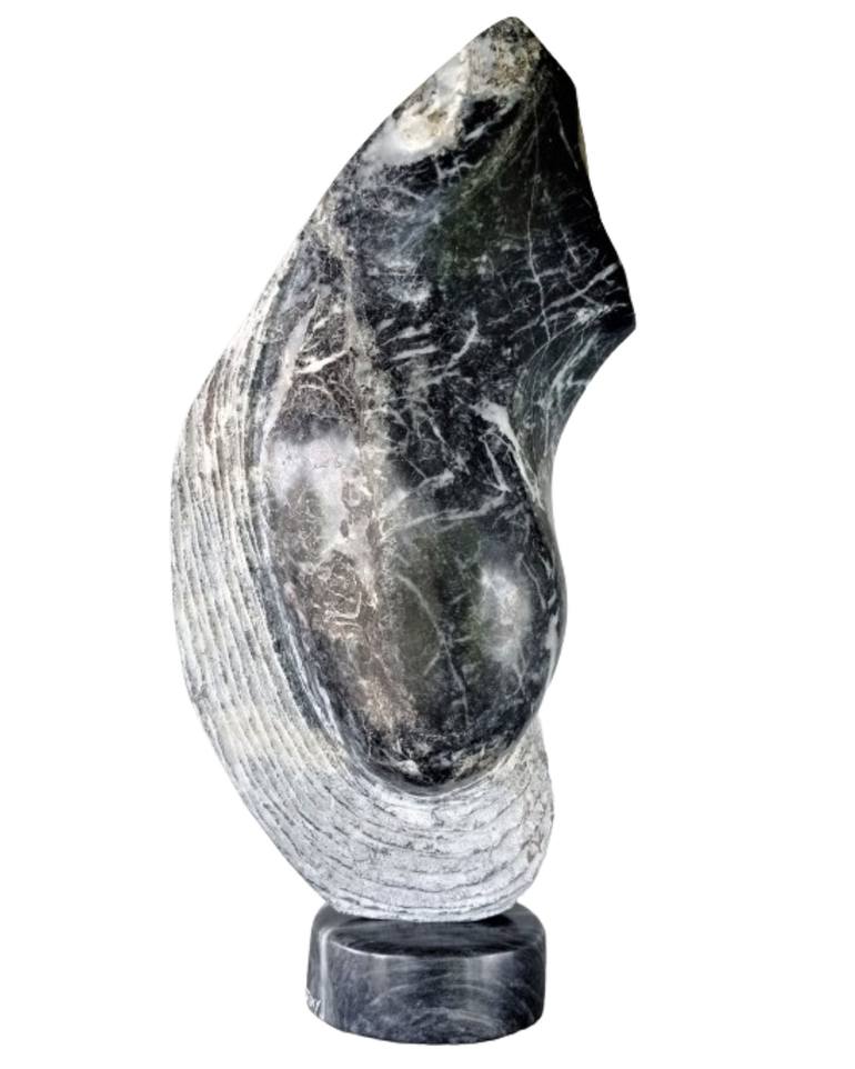 Original Black & White Abstract Sculpture by David Lubotsky