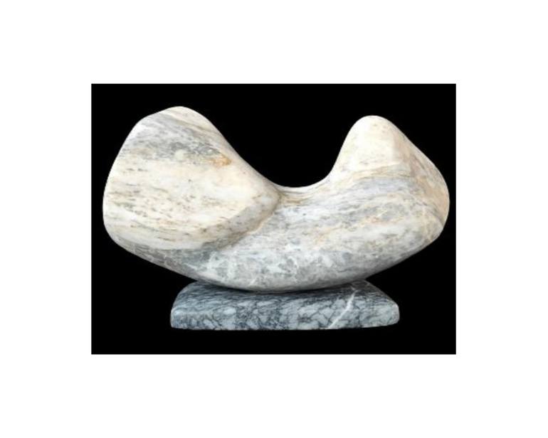 Original Black & White Abstract Sculpture by David Lubotsky