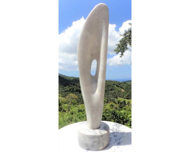 Original Black & White Abstract Sculpture by David Lubotsky