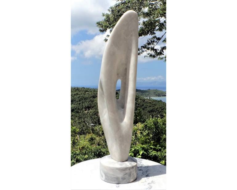 Original Black & White Abstract Sculpture by David Lubotsky