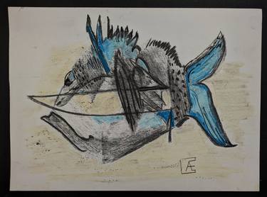Original Abstract Expressionism Animal Drawings by Anna Esenina