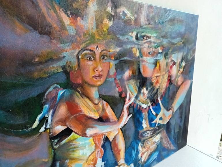 Original Contemporary Performing Arts Painting by Artemi Lykou