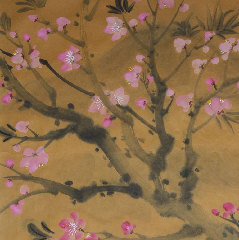 Original Abstract Expressionism Floral Painting by Zhize Lv