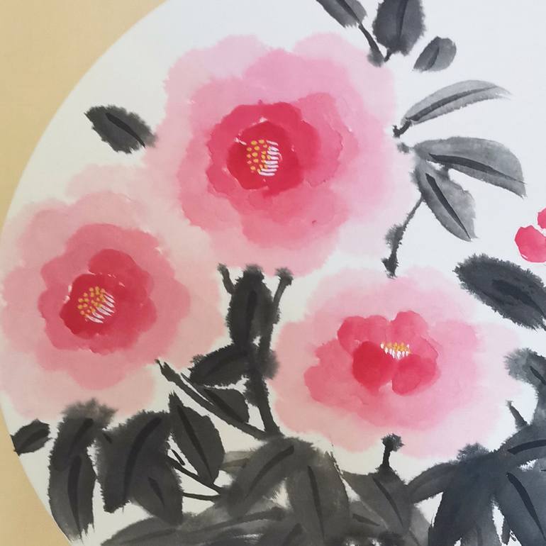 Original Floral Painting by Zhize Lv