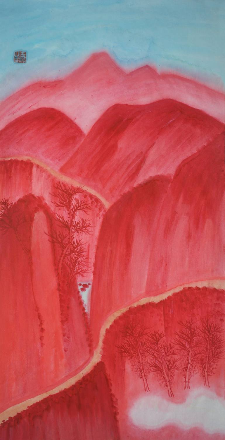 Mountain Road Painting by Zhize Lv | Saatchi Art