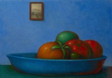 Tomatoes, Olive, Bowl and Landscape on the Wall thumb