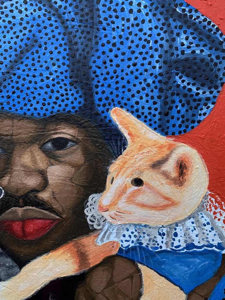 Original Cats Painting by Oyeleye Feranmi