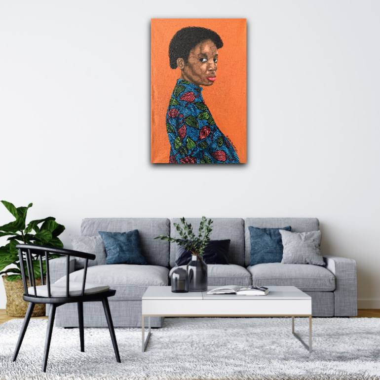 Original Portraiture Women Painting by Oyeleye Feranmi