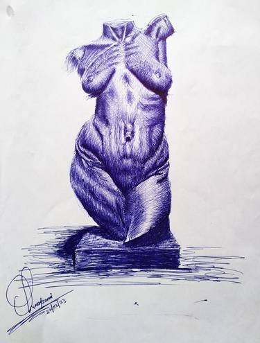 Print of Realism Body Drawings by Oyeleye Feranmi