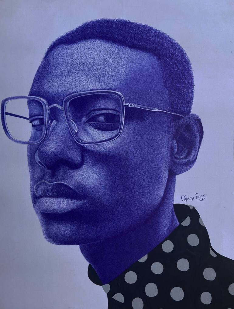 Original Portraiture People Drawing by Oyeleye Feranmi