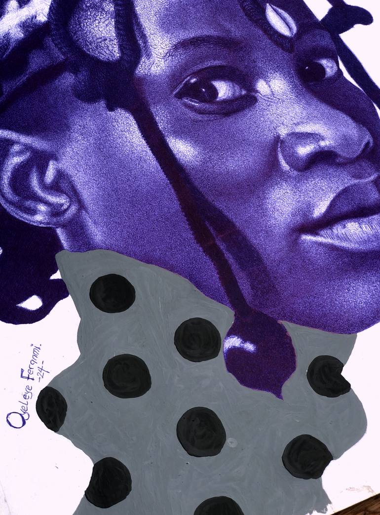 Original Portraiture People Drawing by Oyeleye Feranmi