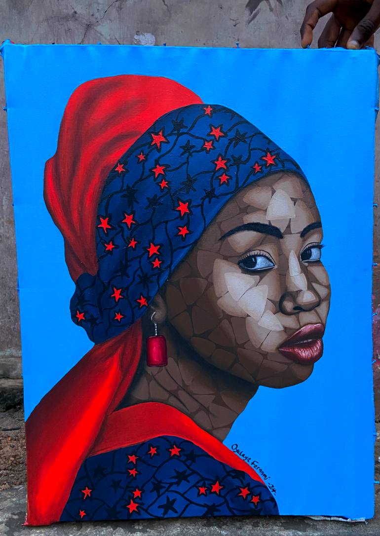 Original Portraiture Women Painting by Oyeleye Feranmi