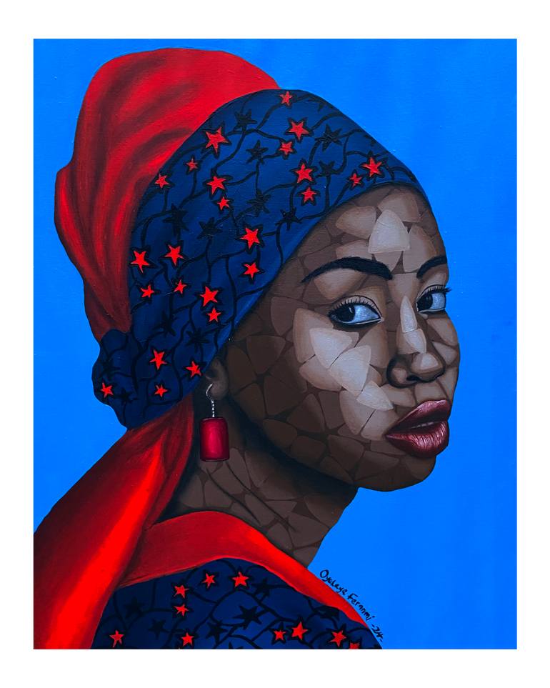 Original Portraiture Women Painting by Oyeleye Feranmi