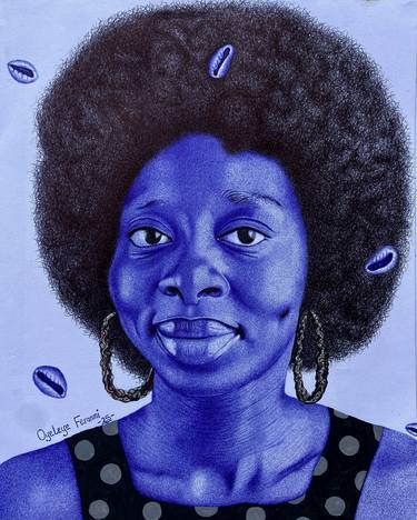Original Photorealism Women Drawing by Oyeleye Feranmi