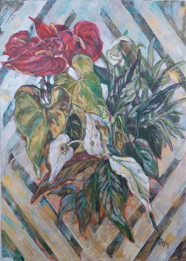 Print of Art Deco Botanic Paintings by Irina Rafalovich
