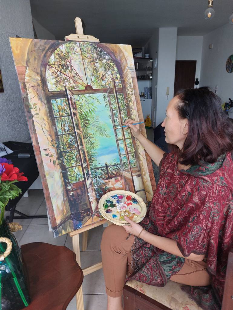 Original Classicism Landscape Painting by Irina Rafalovich