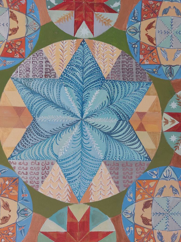 Original Algorithmic Geometric Painting by Irina Rafalovich
