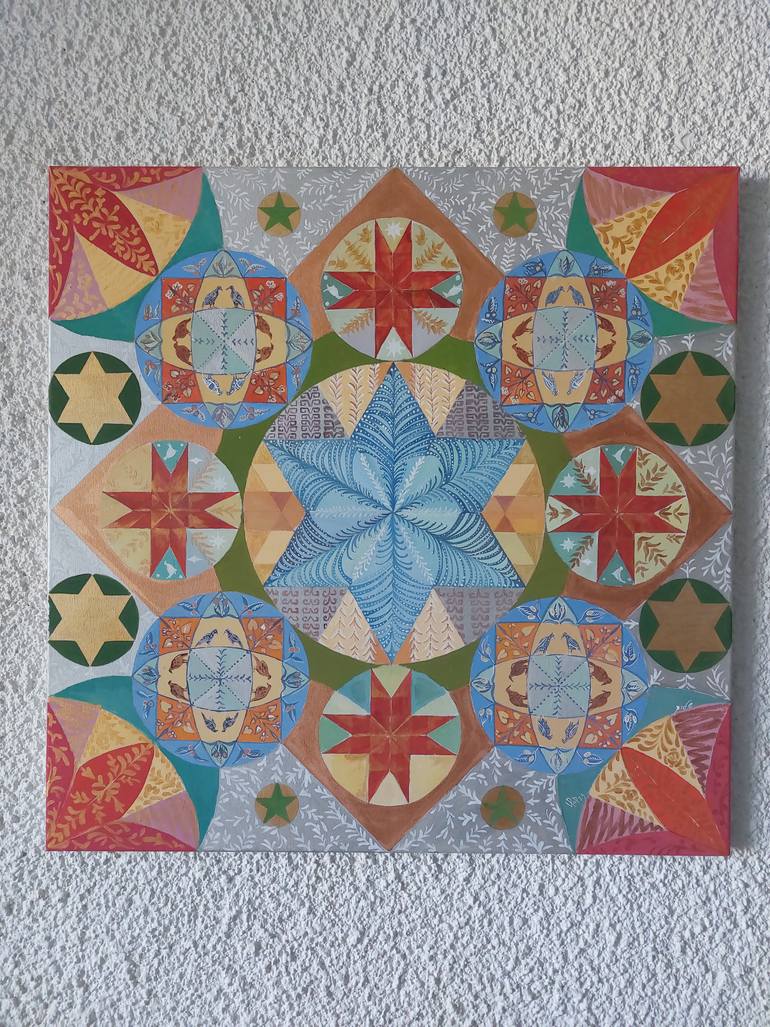 Original Algorithmic Geometric Painting by Irina Rafalovich