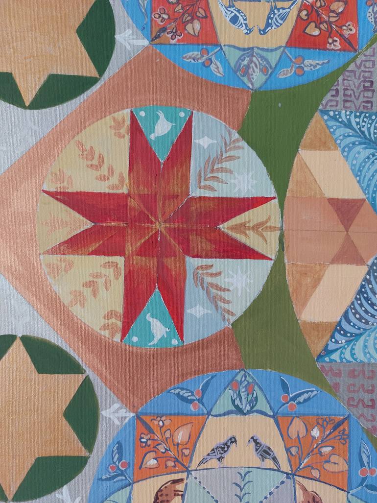 Original Algorithmic Geometric Painting by Irina Rafalovich
