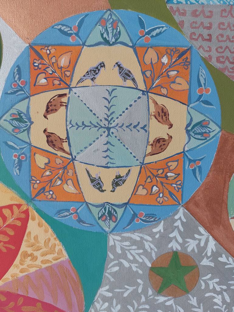 Original Algorithmic Geometric Painting by Irina Rafalovich