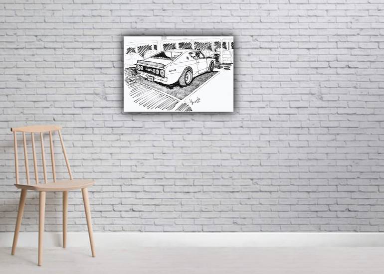 Original Realism Car Painting by Lahiru Karunaratne