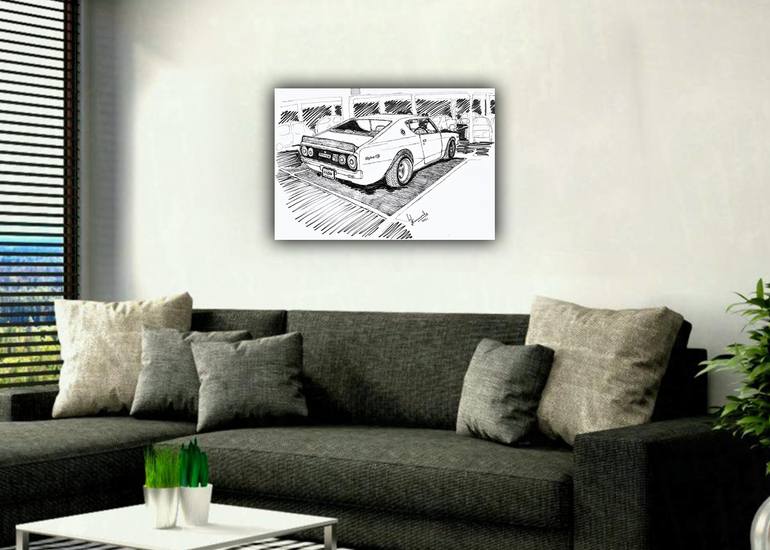 Original Realism Car Painting by Lahiru Karunaratne