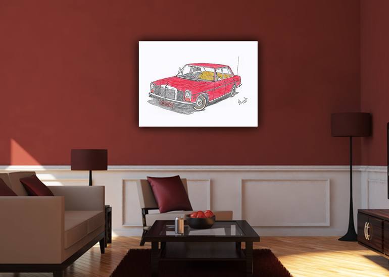 Original Realism Car Painting by Lahiru Karunaratne