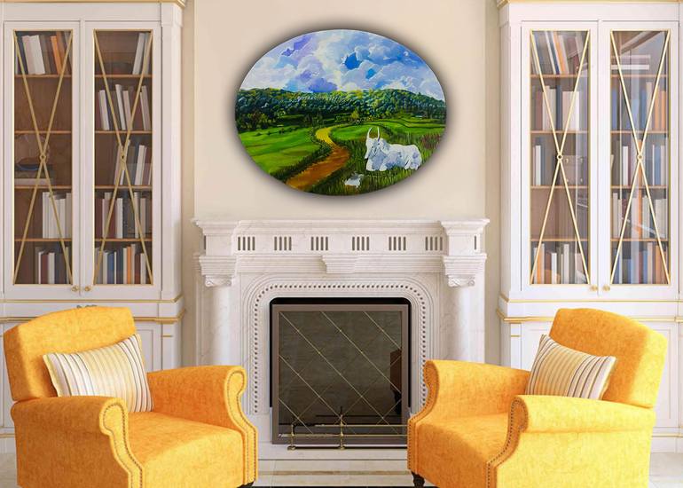 Original Realism Landscape Painting by Lahiru Karunaratne