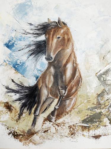 Print of Impressionism Horse Paintings by Adela Cunha