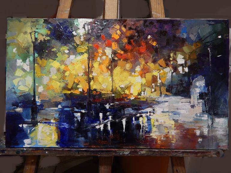 Original Expressionism Cities Painting by Dmytro Boikov