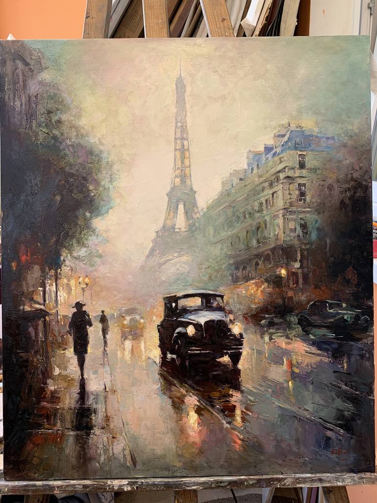 Original Expressionism Cities Painting by Dmytro Boikov