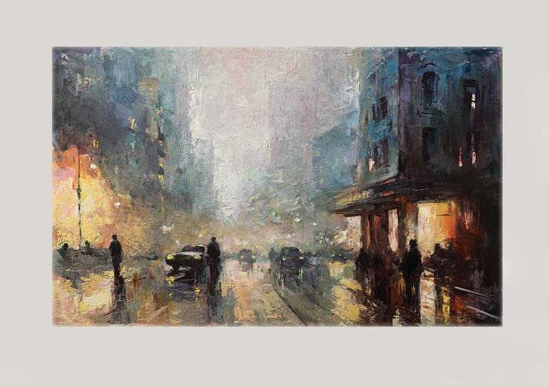 Original Expressionism Cities Painting by Dmytro Boikov