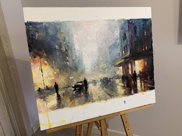 Original Expressionism Cities Painting by Dmytro Boikov