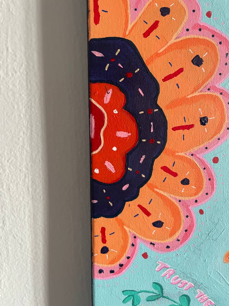 Original Folk Floral Painting by Cavalier Blandine