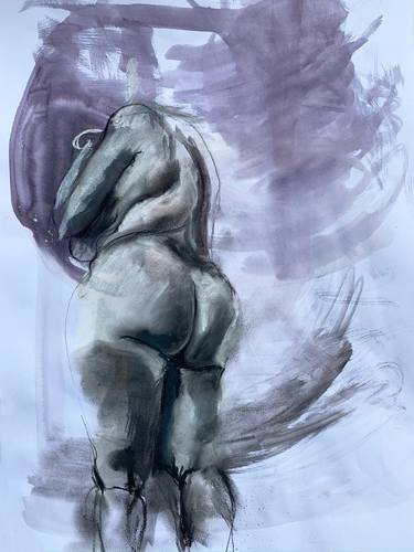 Original Figurative Nude Drawings by Evita Chrysostomou