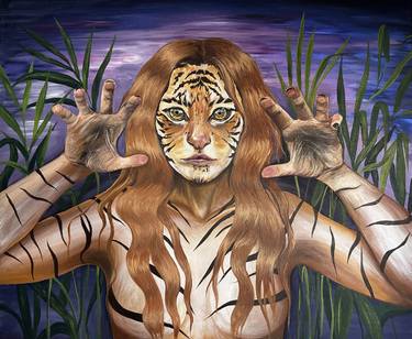 Be a Fear. Tiger woman in the jungle thumb