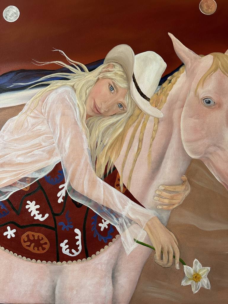 Original Figurative Horse Painting by Albina Ayhan