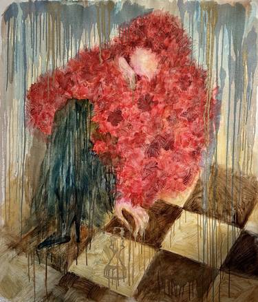 Original Abstract Expressionism Floral Paintings by Albina Ayhan