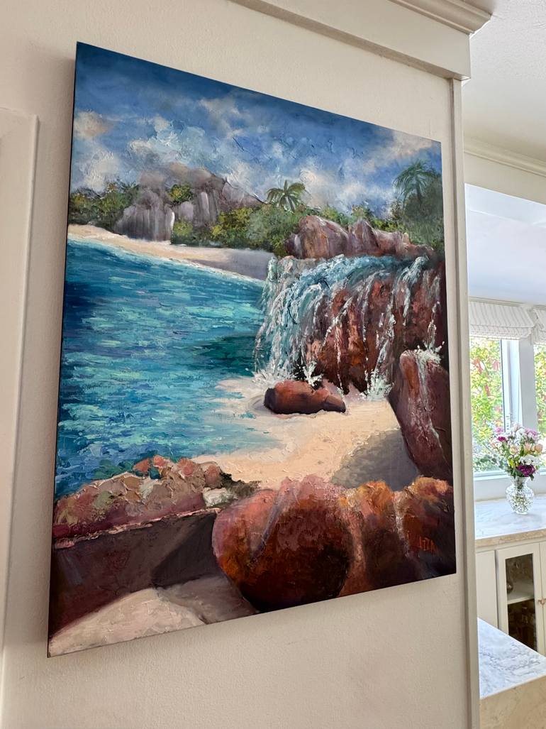 Original Impressionism Seascape Painting by Elizabeth Bolour