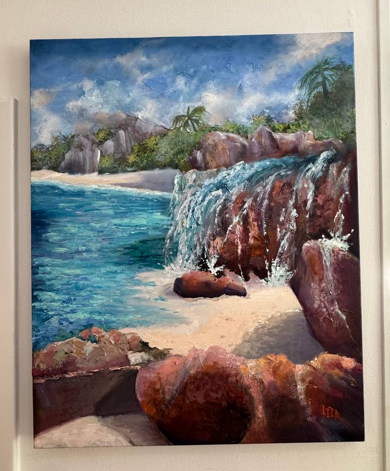 Original Impressionism Seascape Painting by Elizabeth Bolour