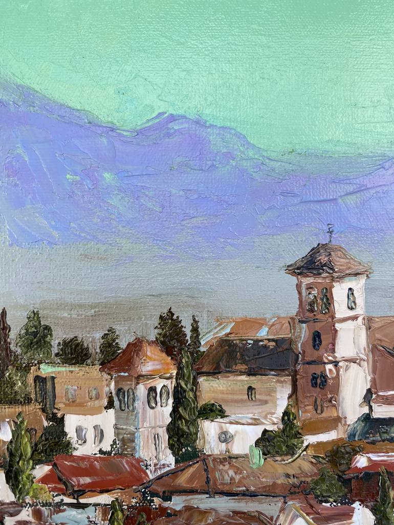 Original Impressionism Architecture Painting by Inna Kalina