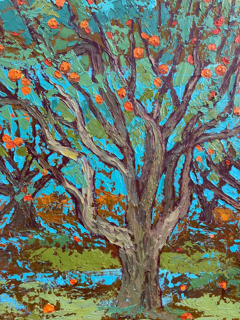 Original Impressionism Garden Painting by Inna Kalina