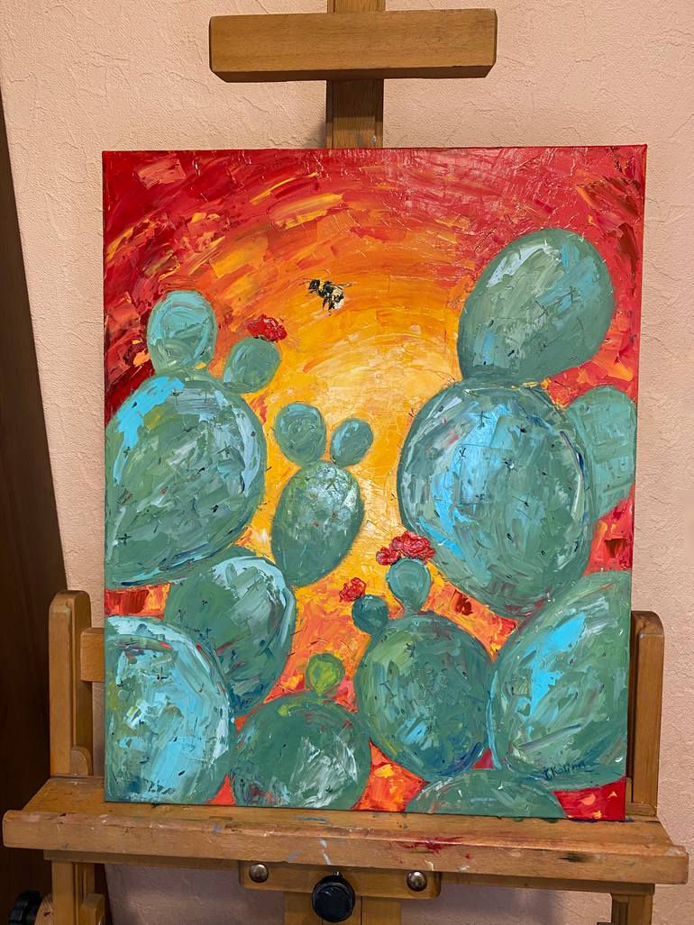 Original Expressionism Floral Painting by Inna Kalina